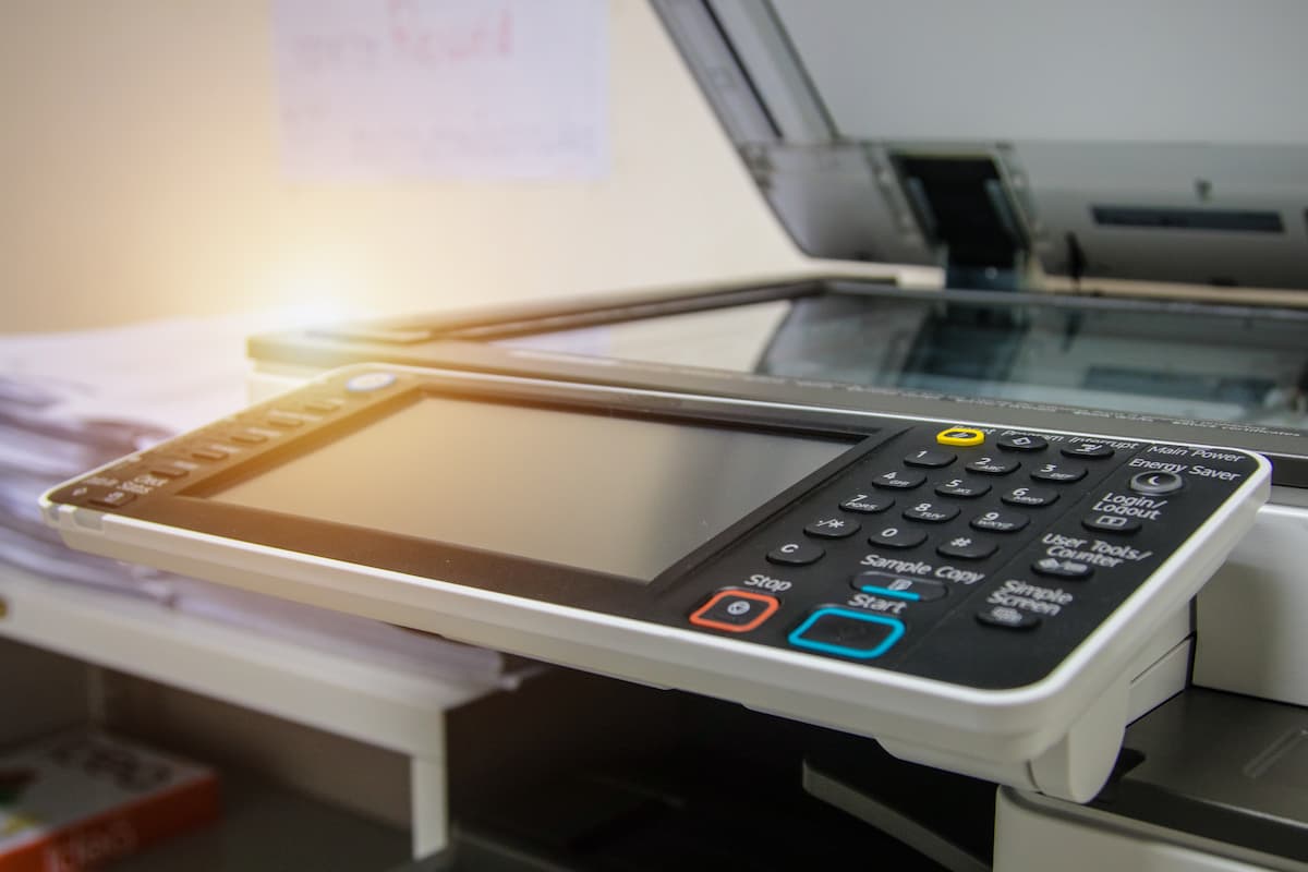 Nahaufnahme eines Digitaldruckers